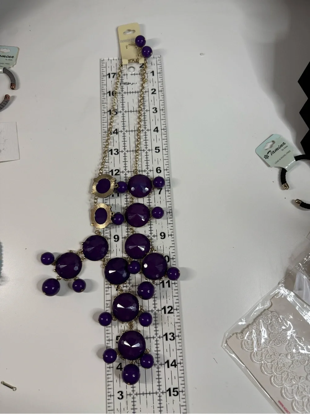Purple Statement Bib Necklace - Elegant Women's fashion Jewelry